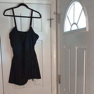 Elegant Black Swimsuit, With A Split On The Side, Size 2X, New.